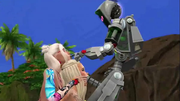 Image Dixie and Sweet take Bot to the Beach