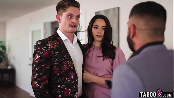 Image Bisexual gay threesome in the office with boss assistant and her boyfriend