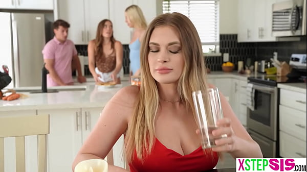 Image Stepsisters Katie Kush and her BFF thanksgiving pie fucked by her stepbro