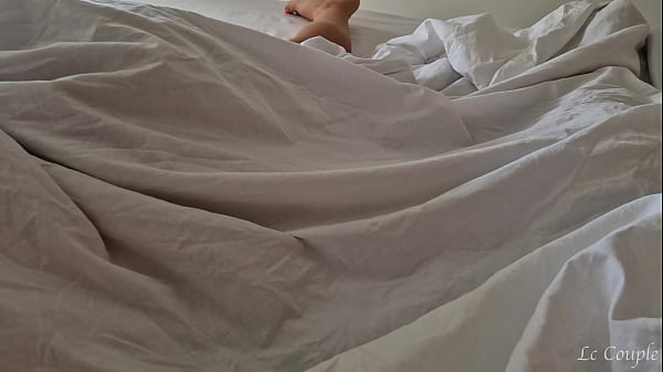 Image Morning up fingering with natural lubricant what husband spreads between wife legs before fingering her shaved pussy