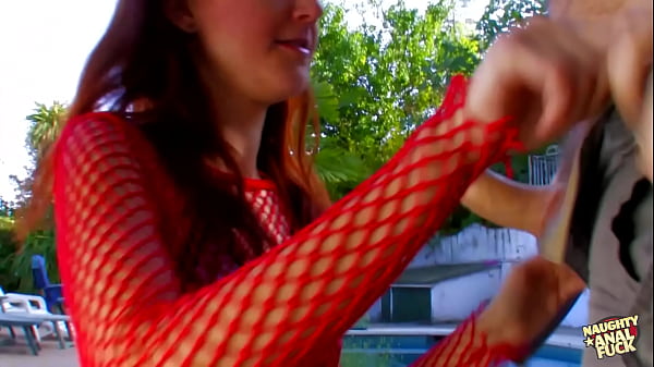 Image The fiery redhead lives up to the expectations every time she fucks by the pool