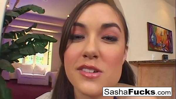 Image Skinny brunette Sasha Grey gets that tight pussy stuffed