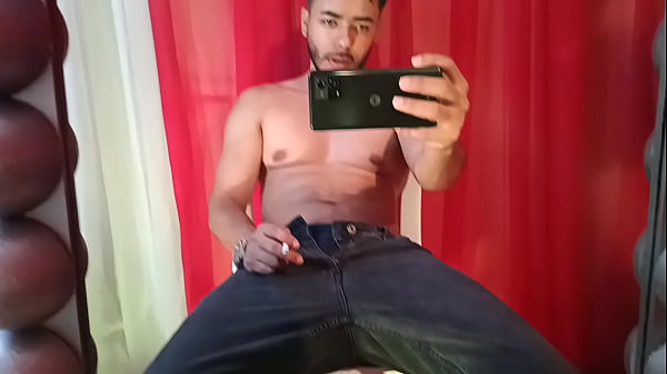 Image Daddy Tomas smokes a cigarette and cums in front of the mirror