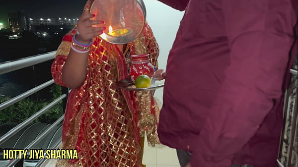 Image After breaking the fast on 2023 Karwa Chauth husband and wife's Chudai with dirty talk