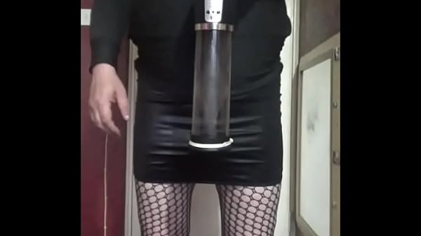 Image bisexual crossdresser uses a pump to make him bigger part 1