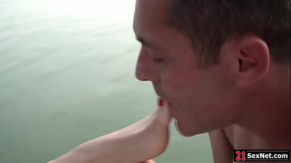Image Big tits brunette european babe fucking rich guy in a yacht