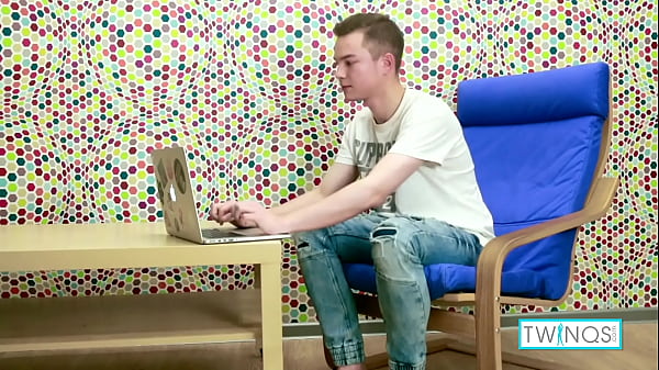 Image Ethan Strips & Jerks Off After Had Watched His Laptop For A While!