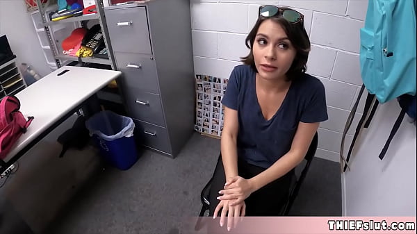 Image This cute teacher is a cleptomaniac but now she was caught and fucked hard