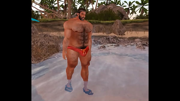 Image big cam heyward and his giant bulge at the beach