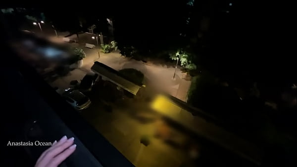 Image Risky public sex on balcony. Hotwife