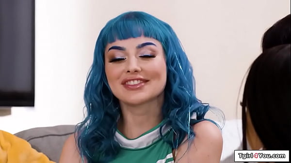 Image TS Khloe Kay and gf fuck a cheerleader