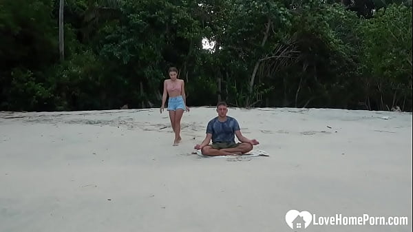 Image Meditation on the beach ended with a blowjob