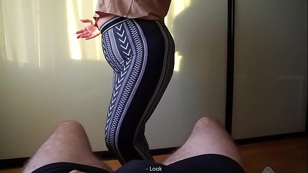 Image The step sister's leggings tore on her big butt and then she sat on her stepbrother's dick