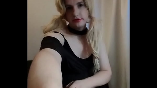 Image Sweet sissy crossdress Cum1ra anal dildo ride