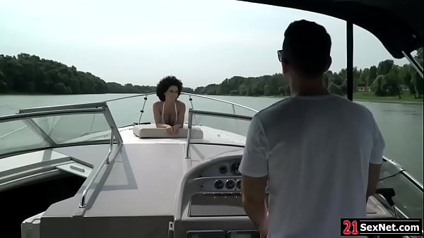 Image Busty girlfriend titfucking guy and having outdoor anal sex