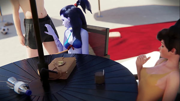 Image Widowmaker and traces beach side fucking