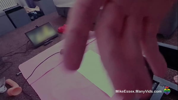 Image Chastity DILF Mike Essex anal fucking with dildo on the fucking machine