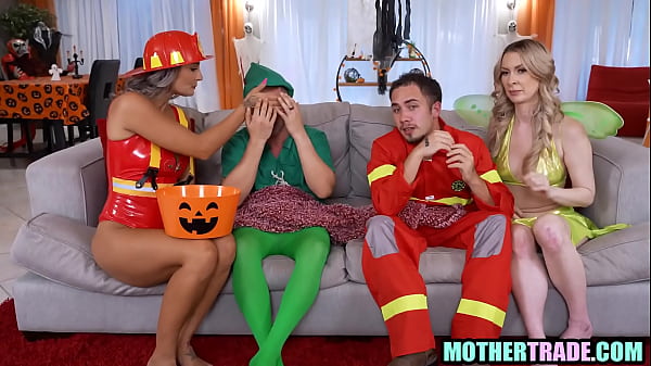 Image Stepmom and stepson halloween foursome sex | Fucked up family
