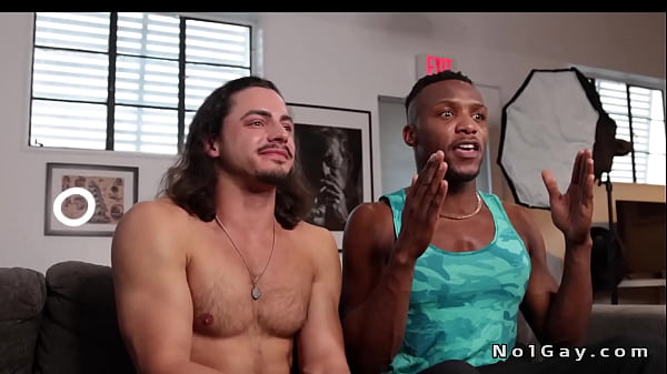 Image BBC gay anal fucks long haired dude on the couch