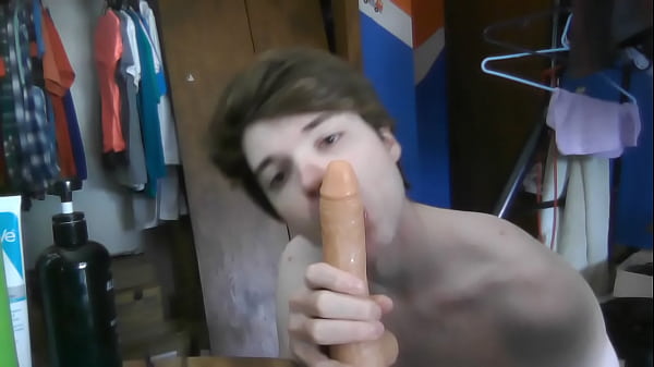 Image Horny Twink Niko Springs Sucks on Dildo Before Work