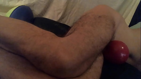 Image sub hole opens legs, takes the big dildo