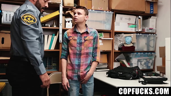 Image 19 Year Old Caucasian Male Caught Stealing from Mall and Gets Officer's Raw Cock - Copfucks