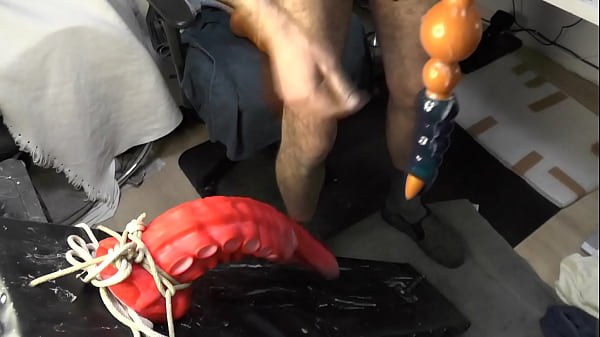 Image Extremely Deep Kraken Anal Play with Nothosaur Alla Bold Dildo 45cm - Closeup ASMR depth training hard anal games monster dildo fuck super very long double penetration
