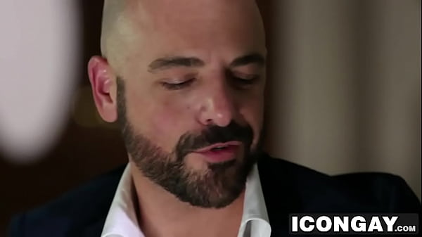 Image Andy goes down on his boss to suck on his big cock