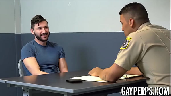 Image Detained jock sucks cock and rawrides to escape from custody