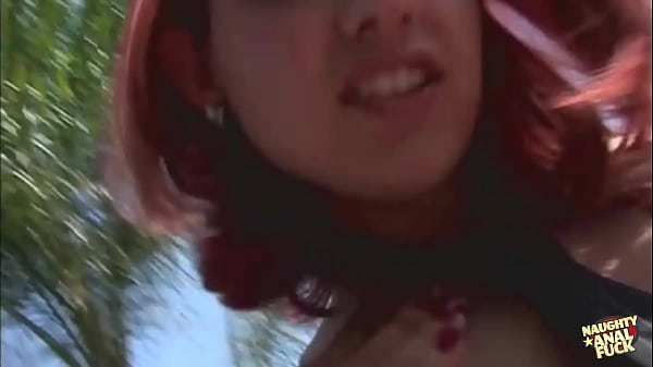 Image Blue eyed redhead loves gaping her ass with a big dick and eating cum