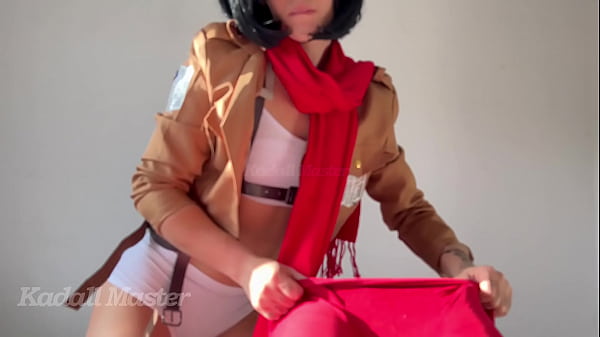 Image COMI A OTAKU FILHA DA VIZINHA FAZENDO COSPLAYH E ENCHI ELA DE PORRA! || Cosplay Mikasa Shingeki no Kyojin - Atack On Titans