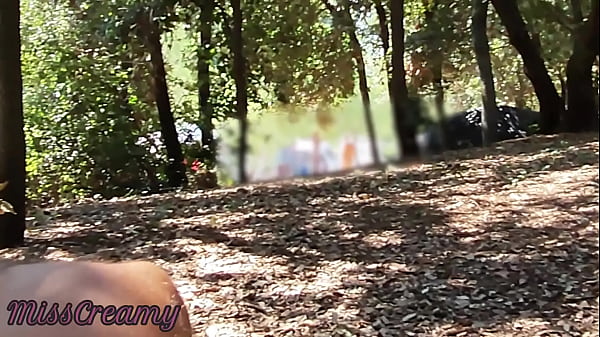 Image Naked in the park in the hammock he touches my cock until I cum with people passing around - MissCreamy