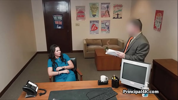 Image Nurse housewife rides fat dick at the office