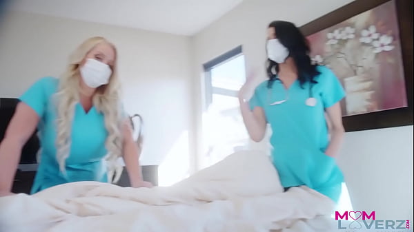 Image Milfy Nurses Alura Jenson, Reagan Foxx Take Care of Their Surprised Patient