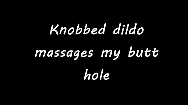 Image Knobbed dildo massages my butt hole