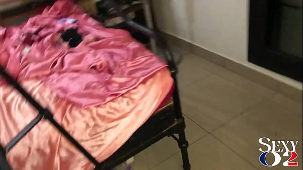 Image 1801ip - FULL - French Amateur Slut, Clothed in a Black, White & Grey Satin Dress, Fuck, Pink Satin Panties, Fuck, Deepthroat, Ass to Mouth, SexToys