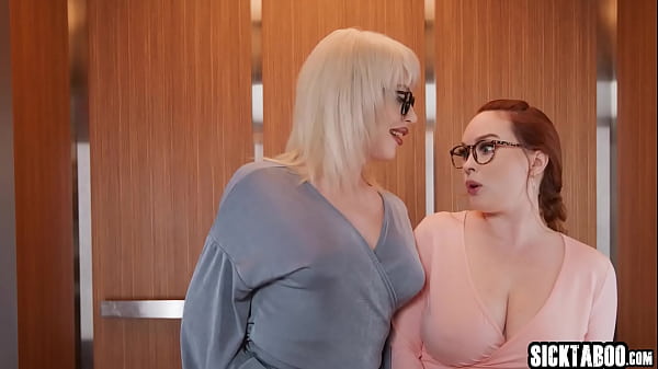 Image Lusty busty MILF Summer Hart gets fucked in elevator by big cock shemales Izzy Wilde and big cock Kasey Kei