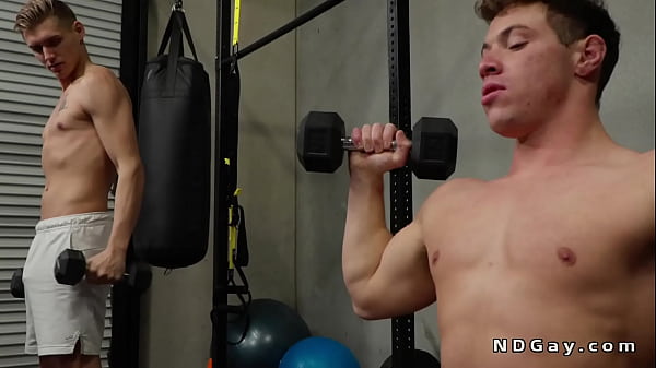 Image Big cock gays anal fuck in the gym in various positions
