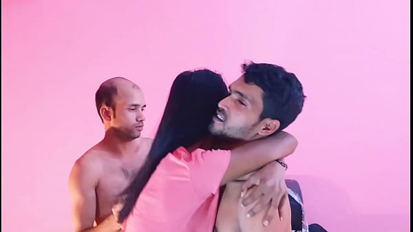 Image the neighbor's love story threesome fuck. A girl two guys