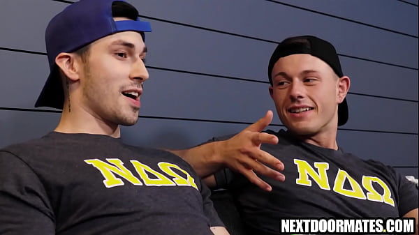 Image Hot fraternity jocks comparing their dicks