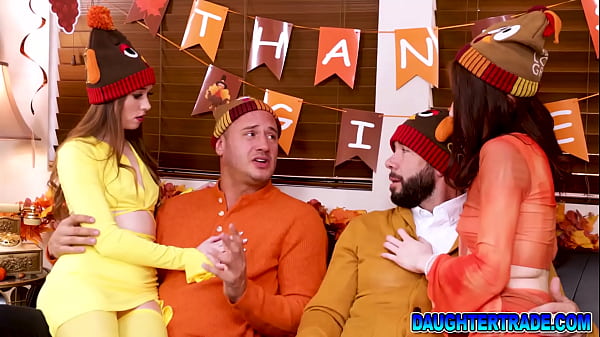 Image Stepdaughters Ava Davis and My Moans fucks stepdads the only way to save Thanksgiving