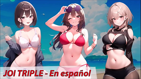 Image JOI hentai, tres amigas quieren masturbarte, en espa&ntilde_ol.