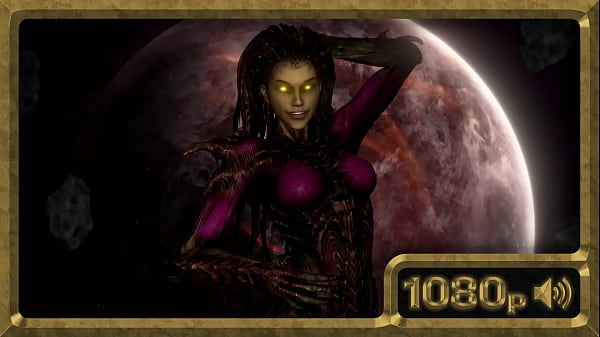 Image Kerrigan, alluring alien dancing striptease on a spaceship