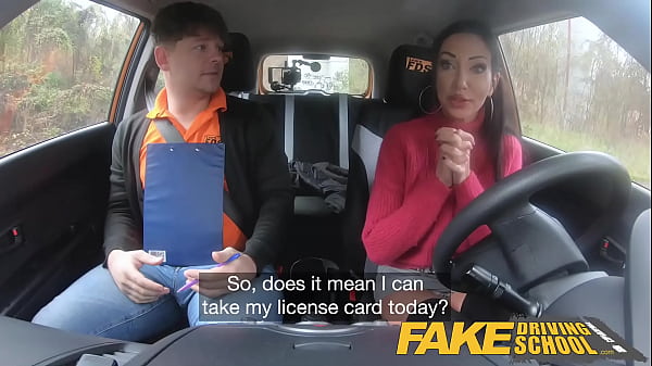 Image Fake Driving School Big tits Italian fucks her teachers huge dick pov
