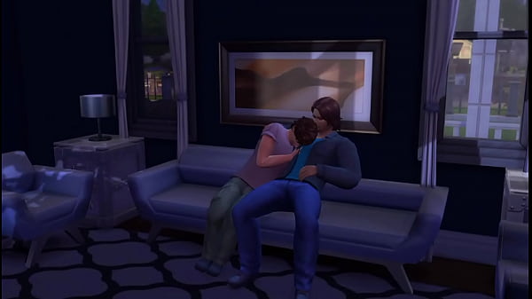 Image son and stepfather alone at home - The Sims 4