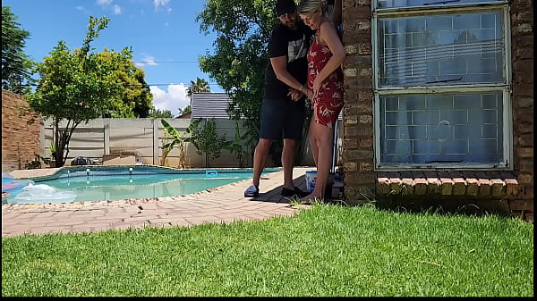 Image Helping my neighbors wife with her swimming pool,,standing outdoor upskirt fuck