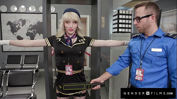 Image Cute Trans Stewardess Smashed By Kinky Guard - Izzy Wilde - GenderXFilms
