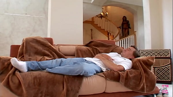 Image Married brunette makes her husband watch her swallow cum after having an intense anal gangbang