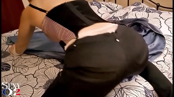 Image 1870 - Amateur Slut, Zebra Satin Corset, White Satin Panties, Black Leather Pants, Doggy Style, Blowjob, POV, Ass Licking