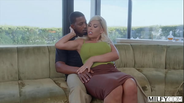 Image MILFY Curvy Blonde housewife Bridgette can't resist his BBC